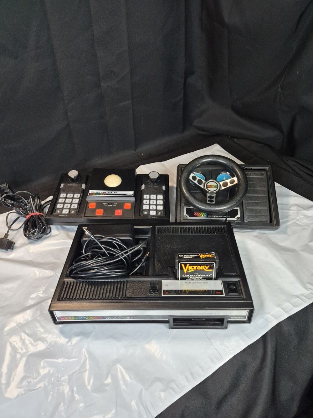 Colecovision Console With Rollercontroller Two Controllers Expantion Module #2